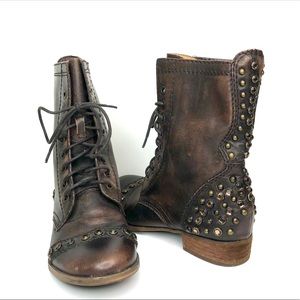 Gianni Bini Brown Rhinestone Jewel Studded Boots